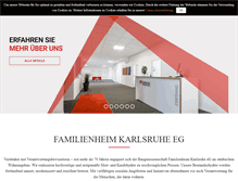 Tablet Screenshot of familienheim-karlsruhe.de